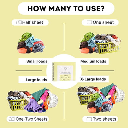 ECO ROOTS Laundry Detergent Sheets 64 loads | ECO FRIENDLY Unscented Sheets, Liquidless Travel Size Laundry Strips Detergent, Zero Waste Plastic Free Sustainable Washer Products