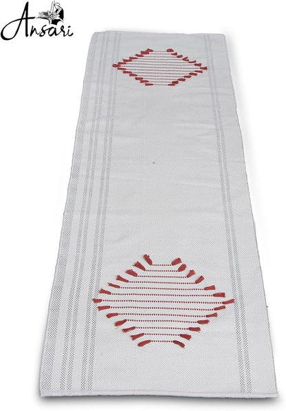 Craftyansari Handwoven Cotton Yoga Mat, Natural, 72 x 24 Inches, Fair Trade, Soft Absorbent Surface for Exercise, Workout, Meditation
