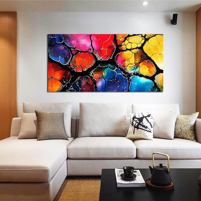 Abstract Canvas Wall Art for Living Room Bedroom Home Office Modern Colorful Abstract Picture Large Canvas Prints Size 24x48