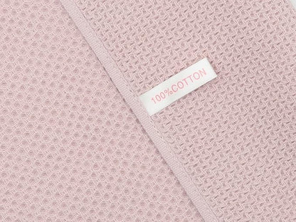 Mia'sDream Cotton Waffle Weave Hand Face Head Towel, Kitchen Tea Dish Washcloths, Soft Absorbent Bath Guest Gym, 13x28 Inch, 3 Pack (Pink)