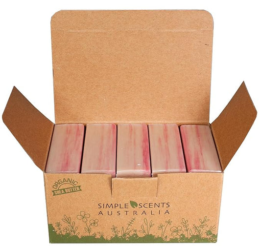 White Orchid & Lily Scented Natural Soap Bars (5 Bars), 3.5oz Moisturizing French Triple Milled Soap Bars Enriched with Shea Butter - Pure Plant Oil Bath & Body