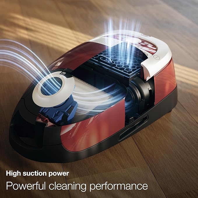 Miele Complete C2 Hardfloor Bagged Canister Vacuum Cleaner with High Suction Power, Designed for Special Care of Hard Floors and Low-Pile Carpet, in Tech Blue