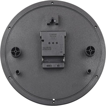 Atomic Wall Clock，US Auto Calibration Time 10 Inch Round Clock, Battery Operated