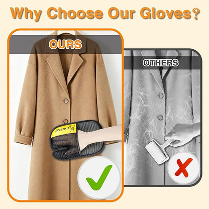 4 PCS Pet Hair Removal Glove for Dogs & Cats, Five-Finger Electrostatic Reusable Pet Hair Glove, Magic Brush Pet Hair Remover Tool for Clothing, Couch, Carpet, Car Seat