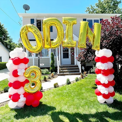 Giant C Alphabet Name Balloon, Gold Self Inflating Custom Letter Balloons Birthday Decor, 40 Inch Helium Mylar Foil Word Balloons Letters for Girls Men Anniversary Party Graduation Decoration Supplies