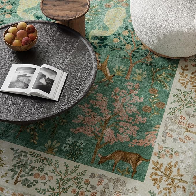 Runner Rug Washable Kitchen Runner: 2'6"x8' Hallway Runner Stain Resistant Non Slip Low Pile Soft Carpet Runners Rug for Entryway Bedroom Hallway Beside Bathroom Laundry Room