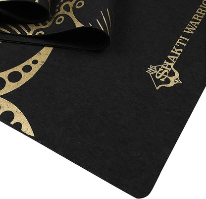 Shakti Warrior Cork Yoga Mat - Artist Designed, Premium Printed Eco-Friendly Non-Slip mat, Great for Regular & Hot Yoga, Pilates, Workouts 72 inch x 24 inch x 3mm Thick