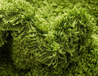 Unique Loom Solid Shag Collection Area Rug (2' 6" x 19' 8" Runner, Grass Green)