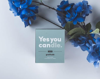 Gratitude, Bergamot & Citrus, Highly-Scented, Inspirational Soy Candle, Made in USA, Pure Essential Oils, Aromatherapy, 8 oz