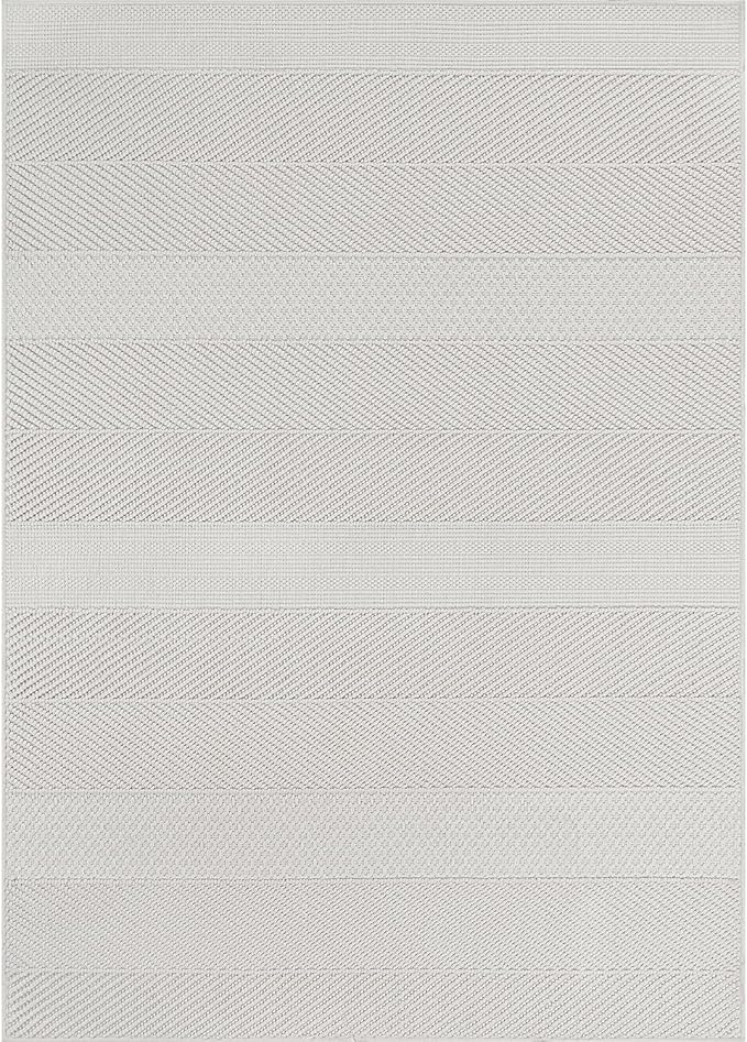 Beverly Rug Micro Loop Large Area Rug White 10x14 Modern Luxury Boho Geometric Durable Indoor Area Rugs for Living Dining Room Office Stain Resistant Non Shedding Casual Indoor Carpet White 10 x 14