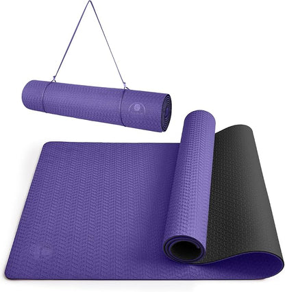 IUGA Yoga Mat Thick Non Slip Anti-tear Pilates Mat Eco Friendly Hot Yoga Mats for Workout & Exercise(72"x 24"x 6mm)