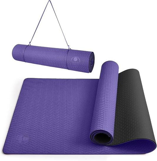 IUGA Yoga Mat Thick Non Slip Anti-tear Pilates Mat Eco Friendly Hot Yoga Mats for Workout & Exercise(72"x 24"x 6mm)