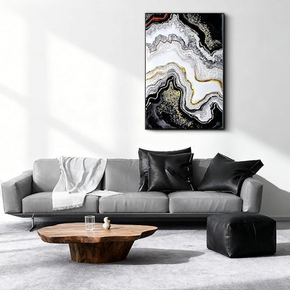 YPGEAME Bedroom Wall Decor, Marble Texture Wall Art, Metallic Gloss Finish, for Bedroom, Living Room, Bathroom, and Office Decor, 28×40 in