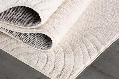 Beverly Rug Micro Loop Area Rug Light Gray 9x12 Geometric Modern Luxury Circular Durable Soft Indoor Rugs for Living Dining Room Office Stain Resistant Non Shedding Casual Indoor Carpet 9 x 12