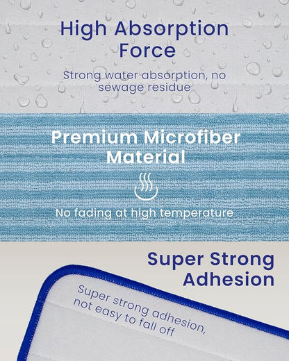 Microfiber Pads Compatible with Dupray Neat Steam Cleaner, Reusable Steam Mop Replacement Pads Fit for Dupray Steam Cleaner Accessories, Steamer cloth cover Durable & Washable - 3 Pack