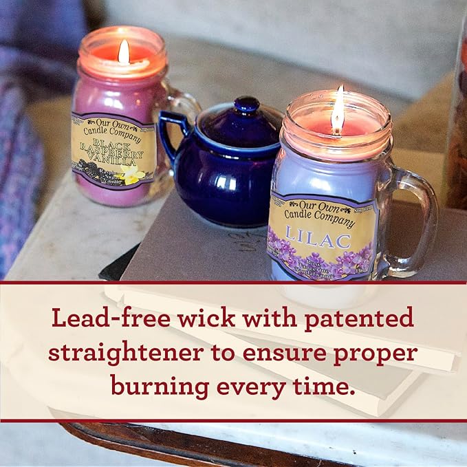 Our Own Candle Company, Passion Fruit Scented Mason Jar Candle, 100 Hour Burn Time, 13 Ounces
