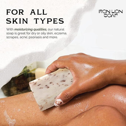 ILS Soap co - Wildflowers (Floral with light Exfoliation) All Natural Bar Soap for All Skin Types - Plant Based, Cold Process and Handmade in the USA (single bar)