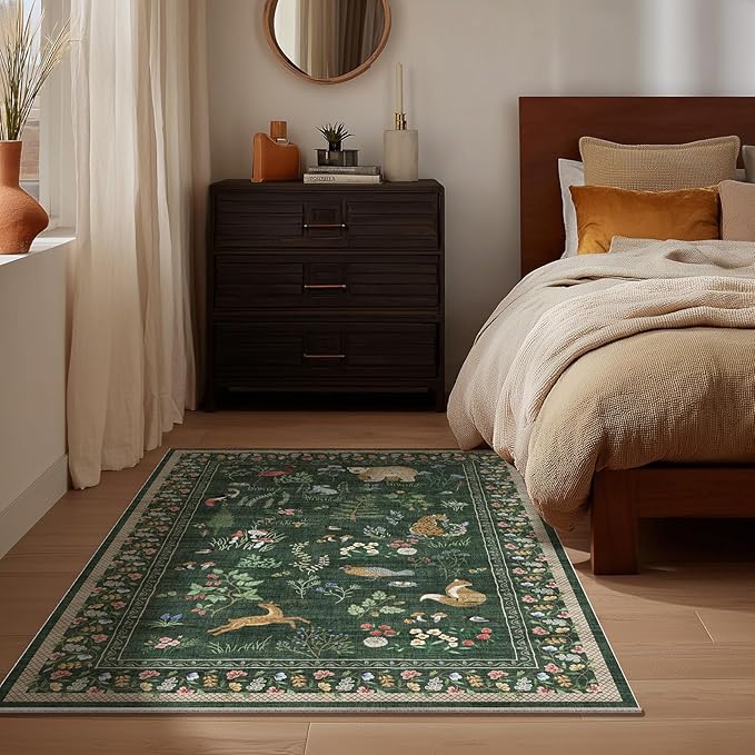 Machine Washable Throw Rugs for Entryway: Door Mat Indoor Entrance 2x3 Rug Small Area Rug Non-Slip Low Pile Soft Kitchen Rug for Front Door Indoor Entrance Entry Bedside Kids Room