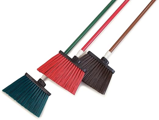 SPARTA Spectrum Duo-Sweep Unflagged Bristle Angle Broom with Handle 56" - Red