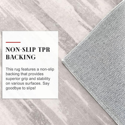 Modern Abstract Entryway Rug Indoor 2x3 Neutral Washable Non-Slip Soft Small Area Rug Light Beige and Grey Kitchen Mat Thin Print Faux Wool Floor Carpet for Entrance Bedroom
