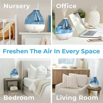 Pure Enrichment MistAire Ultrasonic Cool Mist Humidifier - Quiet Air Humidifier for Bedroom, Nursery, Office, & Indoor Plants - Lasts Up To 25 Hours