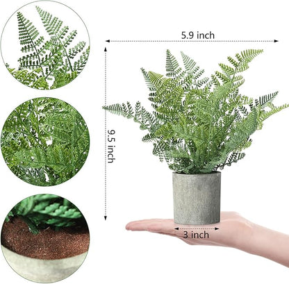 2 Pack Small Fake Plants Potted Artificial Plants Indoor for Home Decor Office Room Farmhouse Indoor Table Bathroom Decor
