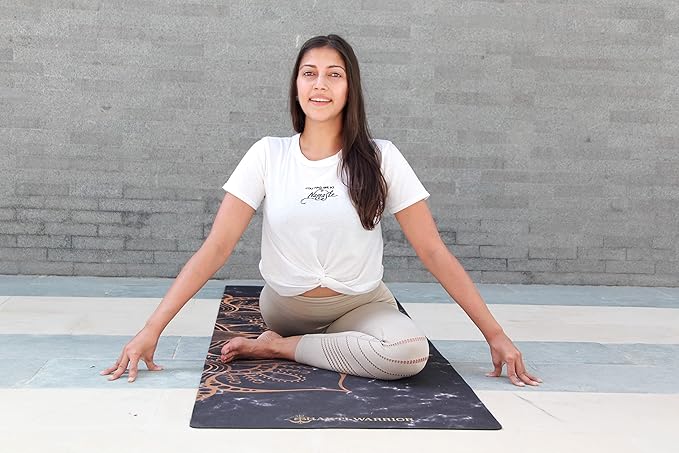 TPE Yoga Mat - Artist Designed, Premium eco friendly mats, Non Slip, Non toxic, Great For Regular & Hot Yoga, Pilates and Workouts (72 inch x 24 inch x 6mm thick)