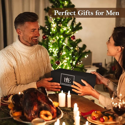 2 Pack Scented Candle Set for Men | Black Candles Set of Amber Wood，Oud Vanilla | 110 Hour Long Lasting Candles for Home Scented | Made with Soy Wax | 16 oz