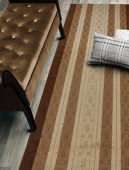 Custom Cut Hallway Runner Rug, Slip Resistant, 31 Inch Wide X Your Choice of Length, Chain Brown, 31 Inch X 17 feet