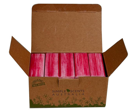 Goats Milk and Berries Scented Natural Soap Bars (5 Bars), 3.5oz Moisturizing French Triple Milled Soap Bars Enriched with Shea Butter - Pure Plant Oil Bath & Body