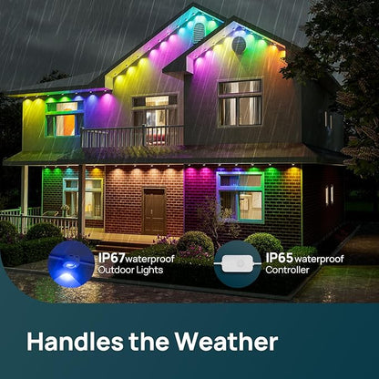 Linkind Permanent Outdoor Lights HP5,Smart AI RGBTW 100ft Christmas Lights, 85 Scenes Modes for Daily Holiday Halloween Decorations,IP67 Waterproof, Works with Alexa,Google Assistant