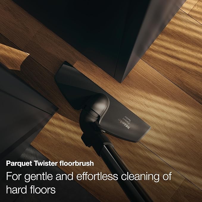 Miele Blizzard CX1 PureSuction Powerline Bagless Canister Vacuum Cleaner with AllTeQ Universal Floorhead and Parquet Twister Floorhead, 1200 W, Graphite Gray – 10829430