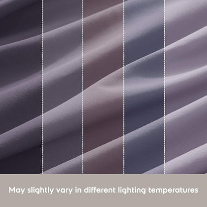 Nestl Full Sheet Set - Luxury 1800 Ultra-Soft Microfiber Full Bed Sheets - Double Brushed - Deep Pockets - Easy Fit - 4 Piece Set - Bedding Sheets & Pillowcases (Full, Grayish Purple)