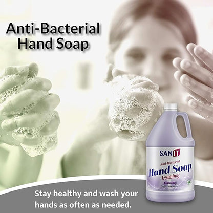 Sanit Antibacterial Foaming Hand Soap Refill - Advanced Formula with Aloe Vera and Moisturizers - All-Natural Moisturizing Hand Wash - Made in USA, Lavender, 1 Gallon