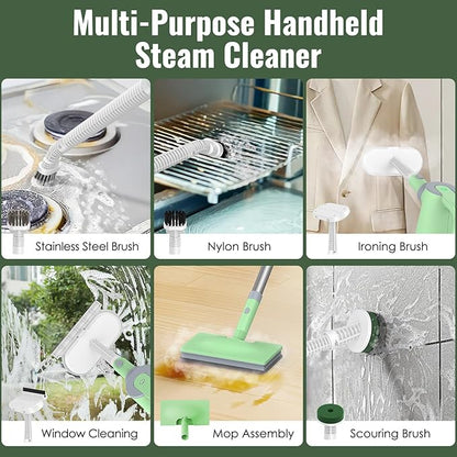 FEPPO Steam Mop & Detachable Handheld Steam Cleaner for Home and Floor Cleaning,15s Heat-Up, 230°F Steamer for Deep Cleaning with Multi-purpose Attachments Hardwood Floors, Tile, Grout,