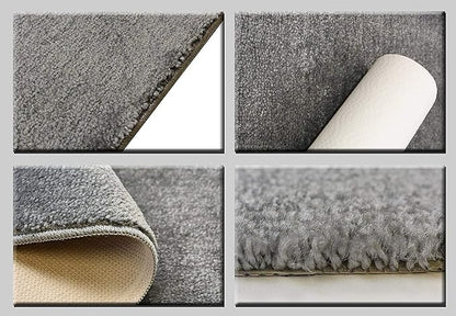Custom Cut Hallway Runner Rug, Slip Resistant, 31 Inch Wide X Your Choice of Length, Solid Grey, 31 Inch X 35 feet