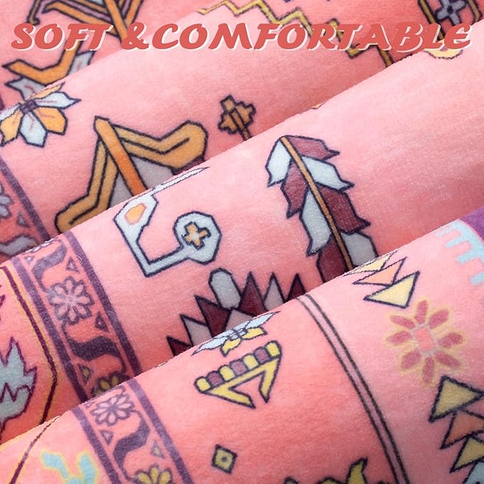 SERISSA Washable Rugs 8x10 Area Rugs, Large Non-Slip Boho Living Room Rug, Ultra Soft Cute Pastel Aesthetic Fuchsia Pink Carpet for Baby Girls Bedroom Kids Playroom Nursery Dining Room Dorm Decor