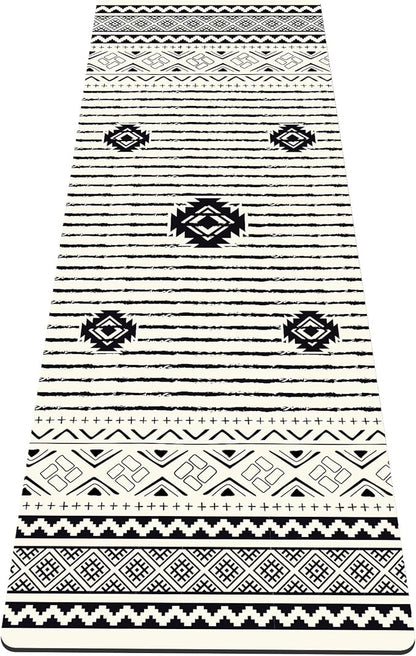 nuveti Yoga Mat Print Extra Thick TPE Non Slip Fitness Exercise Mat with Carrying Bag,72"x24" Extra Thick 6MM Exercise & Workout Mat for Yoga, Pilates Fitness and Floor Exercises