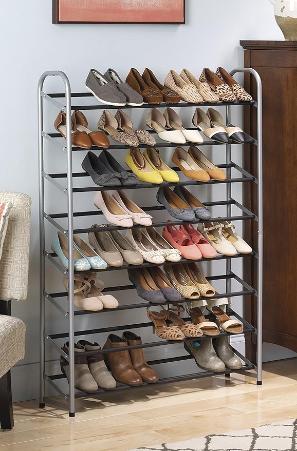 Whitmor 8 Tier Shoe Tower - 40 Pair - With Non-Slip Racks