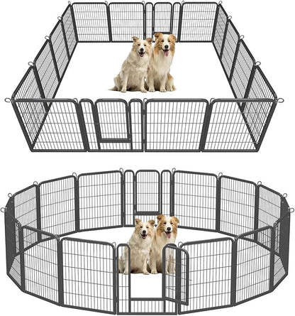 Dog Playpen Indoor,Metal Dog Fence for Large/Medium/Small Dogs,Perfect Dog Pen for Camping, Yard, and RV