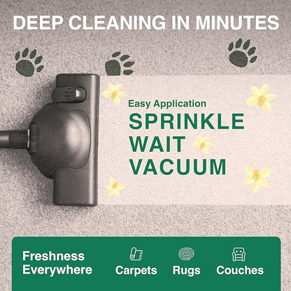 Good Natured Brand | Carpet Deodorizer & Freshener Powder | 31 oz Pet Odor Eliminator for Strong Odor & Pet Urine | Fresh Natural Vanilla Cream Scent | Safe for Homes with Pets