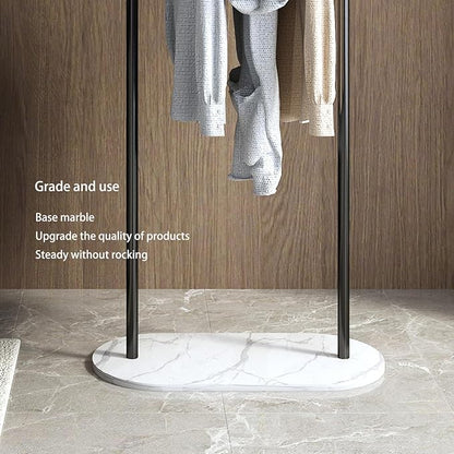 Clothes Rack,Metal Clothing Rack with Marble Base,Modern Coat Rack Freestanding for Boutiques,Small garment racks for hanging clothes,Can Hang Jacket Garment, Hat, Scarf