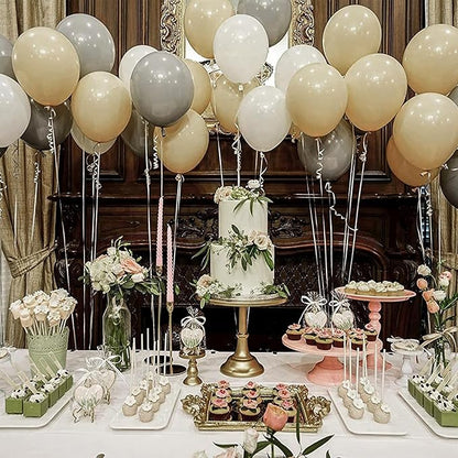 PartyWoo Light Brown Balloons 50 pcs 12 Inch Matte Tan Boho Neutral Beige Cream Latex Balloons for Baby Shower Gender Reveal Graduation Safari Woodland Wedding Birthday Party Decorations Brown-F56