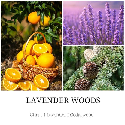 Lavender Woods Candle, 7 oz Scented Candle for Men, Soy Candles for Home Scented, Masculine Jar Candle for Him, 50 Hours Burning Time Mens Candle Gift for Boyfriend, Father, Birthday Present Giving