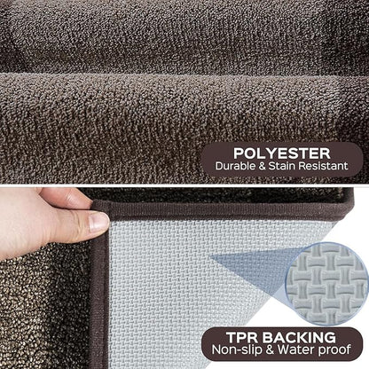 Washable Area Rug 48" x 72", Non Slip Kitchen Rug for Floor, Absorbent Entrance Runner Rug for Bedroom, Living Room, (Roll Packing)