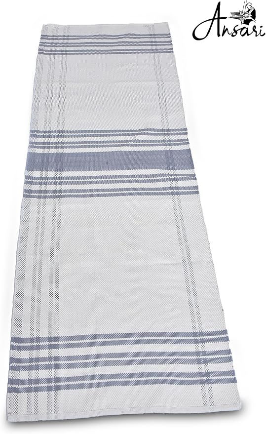 Craftyansari Handwoven Cotton Yoga Mat, Natural, 72 x 24 Inches, Fair Trade, Soft Absorbent Surface for Exercise, Workout, Meditation
