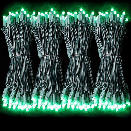 600LED (12pk of 50L) String Lights,LED Christmas Lights, 6" SPACING,Green Wire,Green