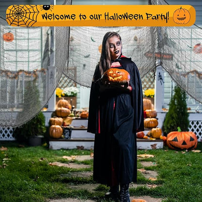 Legigo 12 Pack Black Halloween Creepy Cloths Cheesecloths, Spooky Black Mesh Fabric Cheese Cloths for Crafts, Scary Gauze Fabric for Party Supplies Home Wall Doorway Outdoor Yard Decor