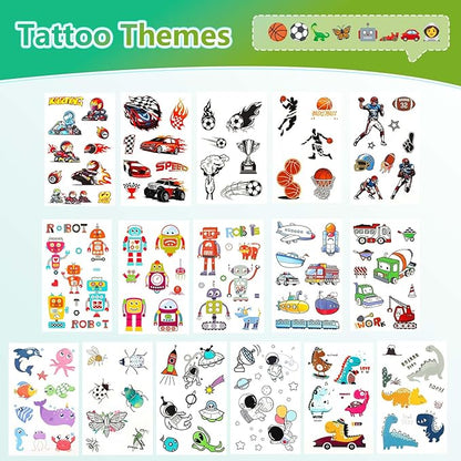 150+ Glow Kids Temporary Tattoos for Boys – Individually Wrapped, Waterproof, Glow in the Dark – Dinosaur, Ocean, Sports, Space