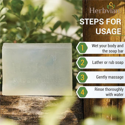 2 Pcs Peppermint Soap Bars, Mint Mentha Arvensis Moisturizing, Back Ance Bath Body and Face Soap, Cleanser Soap Bar with Mint and Coconut Oil for Men, Women, Teen and All Skin Types